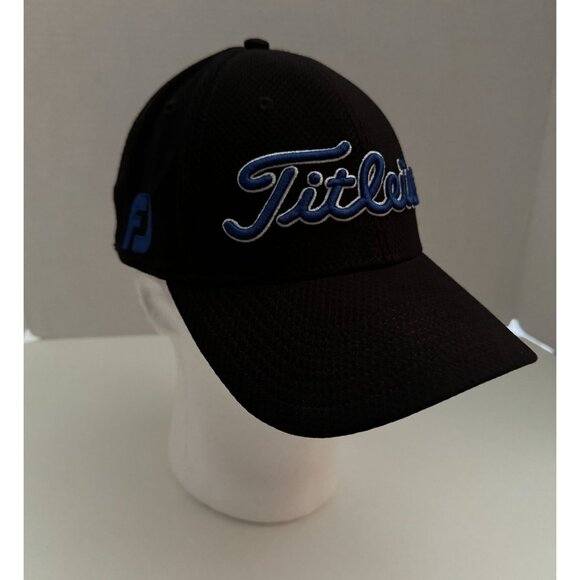 Footjoy FJ Titleist Pro V1 Hat Fitted Size S/M Black Embroidered Golf Cap Casual - Picture 1 of 8